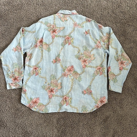 Tommy Bahama Men’s Relax Linen Tropical Fruit Floral 
Button Front Shirt Sz XXL - Picture 4 of 10